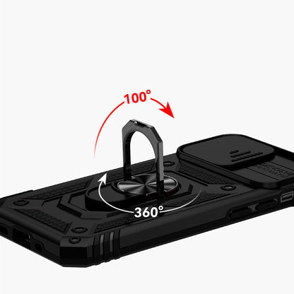 For Samsung Galaxy S26+ / S26 Plus Hybrid Ring Shockproof with 360° Rotate Ring Kickstand, Camera Lens Protection, Soft Edge Bumper Case Cover