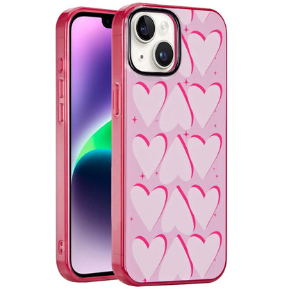 For Apple iPhone 14 /13 Fashion Layer Design Slim IMD TPU Protective, Shockproof Hybrid Stylish Durable Hard PC Case Cover