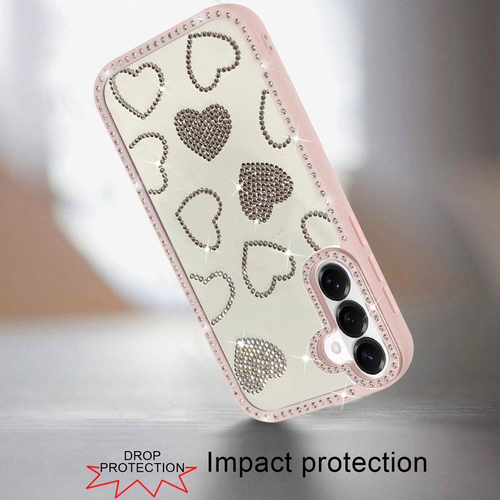 Spread Love Glitter Shimmer Bling Diamond Edge Hybrid Drop Protection Shockproof Design