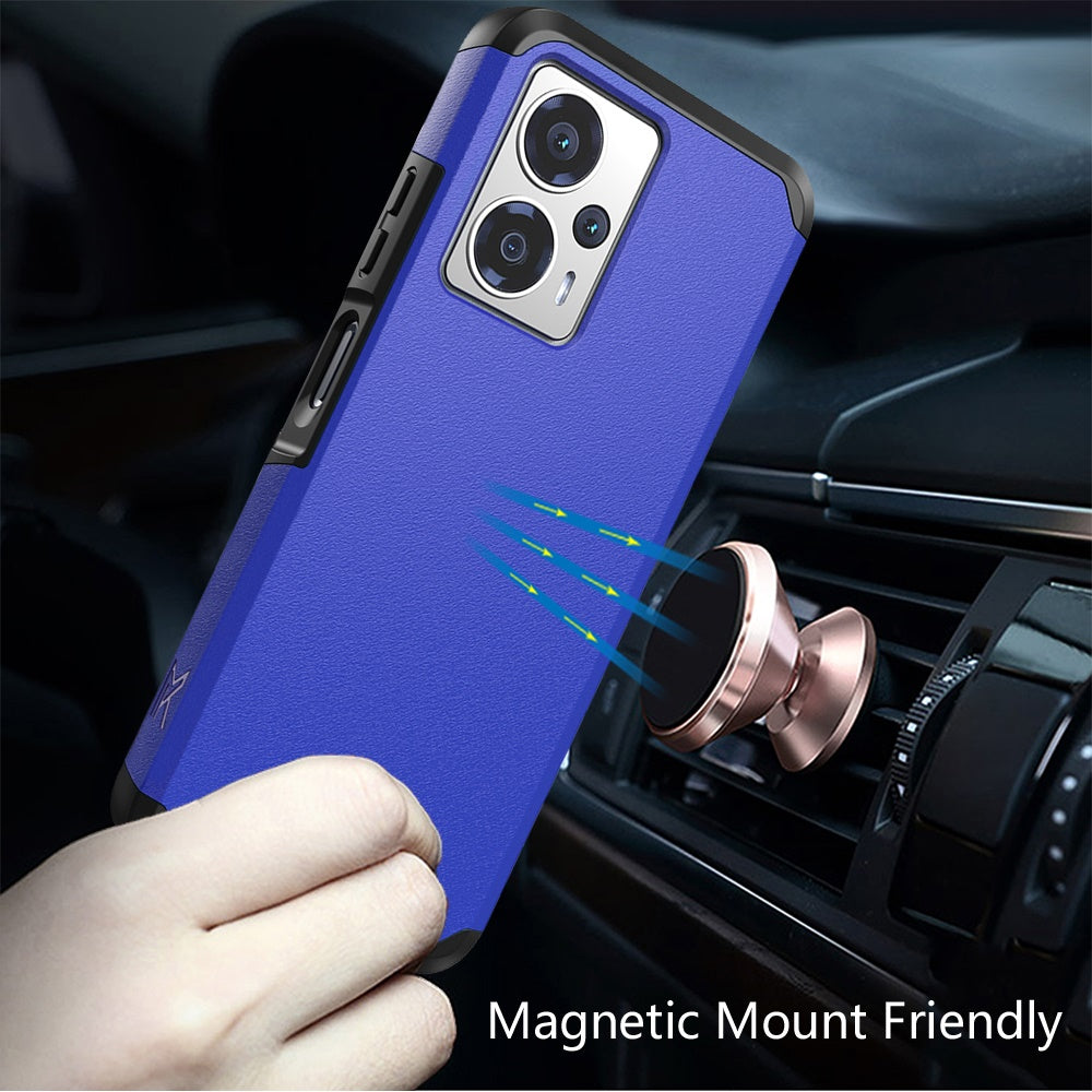 For Cricket Outlast 5G (2024) Slim Tough Strong Protection Shock Absorption Hybrid Dual Layer Hard PC + TPU Rubber Silicone Armor Case Cover