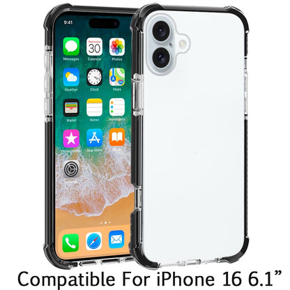For Apple iPhone 17 Pro Max Hybrid Transparent Acrylic Rubber Gummy Hard PC Silicone TPU Color Bumper Frame Shockproof Case Cover