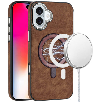 For Samsung Galaxy S25 Ultra Fashion PU Vegan Leather Chrome Edge Hybrid, MagSafe Compatible, Durable TPU Hard PC Case Cover