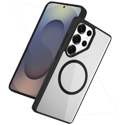 For Samsung Galaxy S26 Ultra Magnetic Circle HQ Transparent Clear TPU Thick 2.0mm Frame Hybrid Shockproof Protector Case Cover