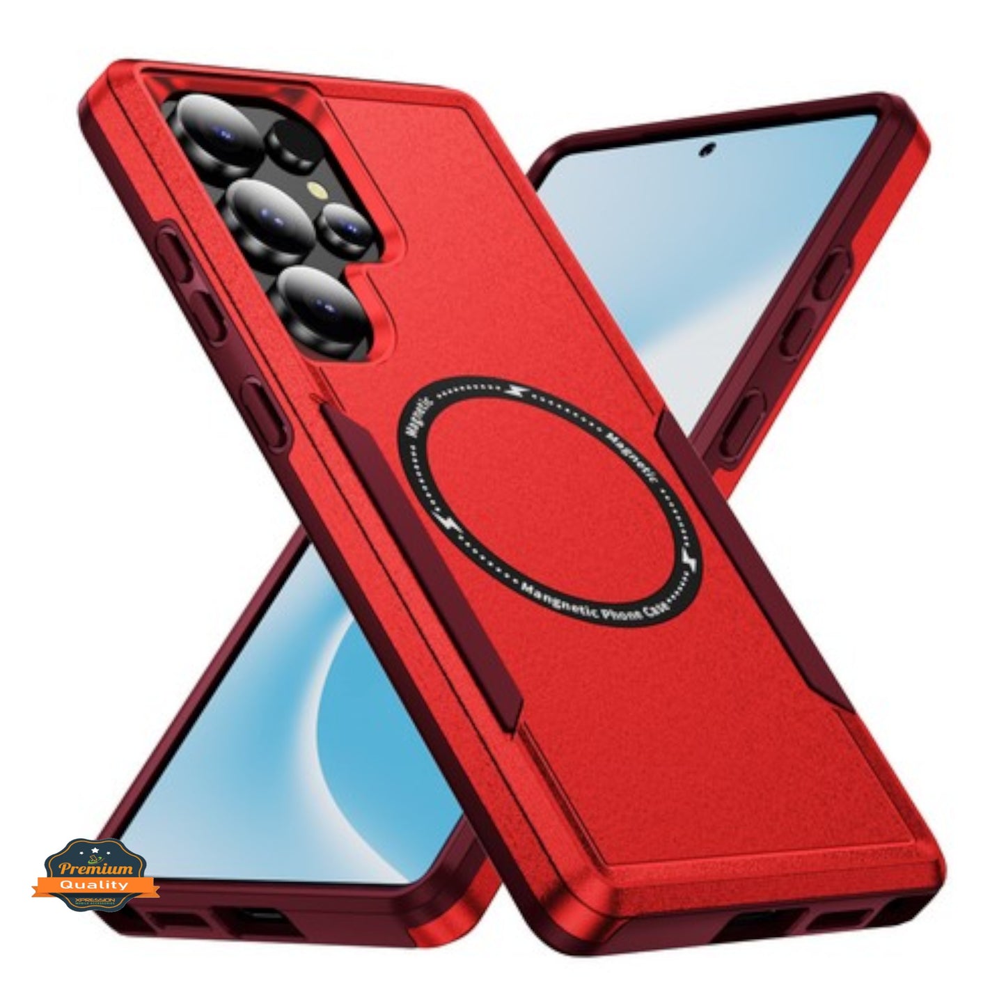 For Samsung Galaxy A17 5G Heavy Duty Rugged & Dual-Layer Protection and Magnetic Circle Compatible with Magsafe Shockproof Case Cover