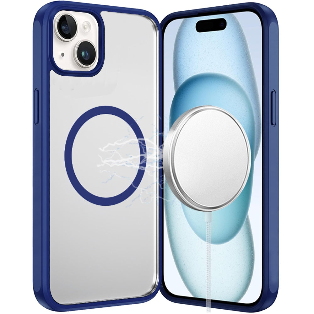 For Samsung Galaxy S26 Magnetic Circle HQ Transparent Clear TPU Thick 2.0mm Frame Hybrid Shockproof Protector Case Cover