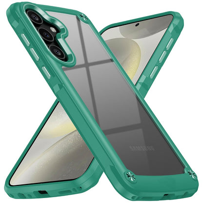 Hybrid Transparent Rubber with Metal Buttons & Camera Edges Hard TPU Corner Frame Bumper