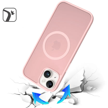 For Samsung Galaxy A17 5G MagSafe Compatible Case Hybrid Soft TPU Bumper Hard Translucent Matte Back Slim Shockproof Case Cover Light Pink