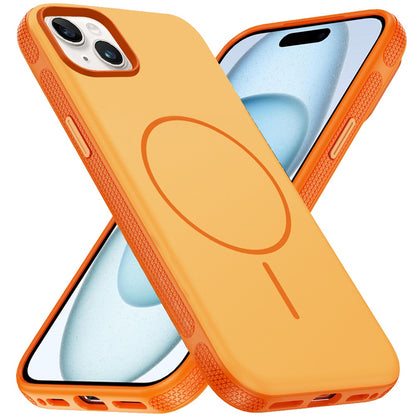 For iPhone 15 (6.1") Super Magnetic Premium Edged Core Matte Thick Hybrid Drop Protection Shockproof Design Case Cover Clear