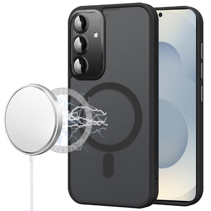 For Samsung Galaxy S26 Complete Protection HQ Matte Translucent Hybrid Shockproof w/ Camera Protector Compatible with MagSafe Case Cover