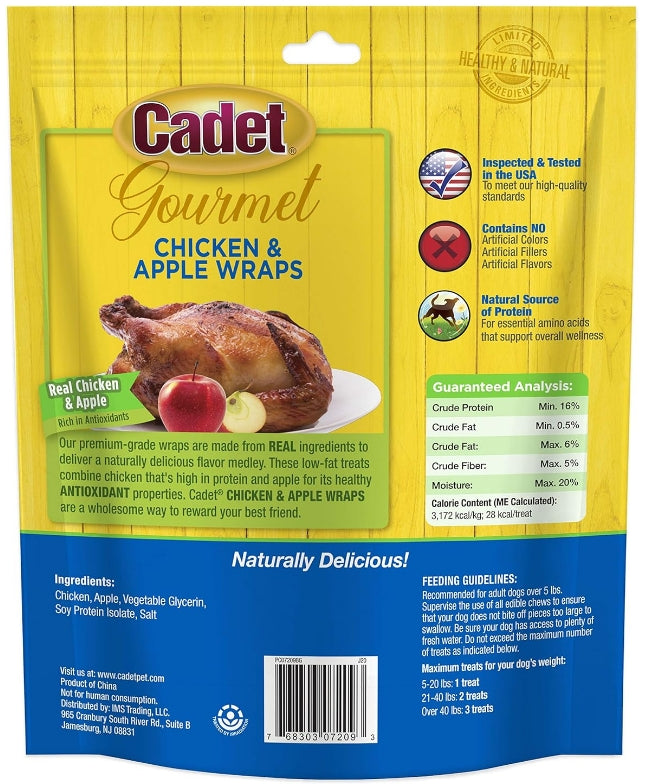 Cadet Gourmet Chicken and Apple Wraps [Dog Supplies] 14 oz
