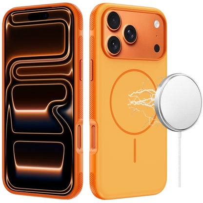 For Apple iPhone 17 Pro (6.3") Super Magnetic Premium Edged Core Matte Thick Hybrid Drop Protection Shockproof Design Case Cover Clear