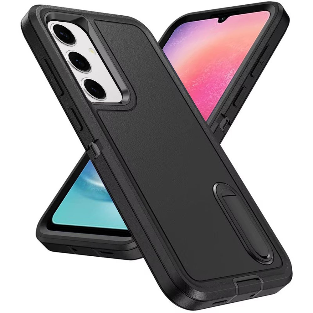 For Samsung Galaxy A26 Hybrid 3 Layers Hard 3in1 Shockproof with Kickstand Heavy Duty Hard TPU Rubber Anti-Drop Case Cover