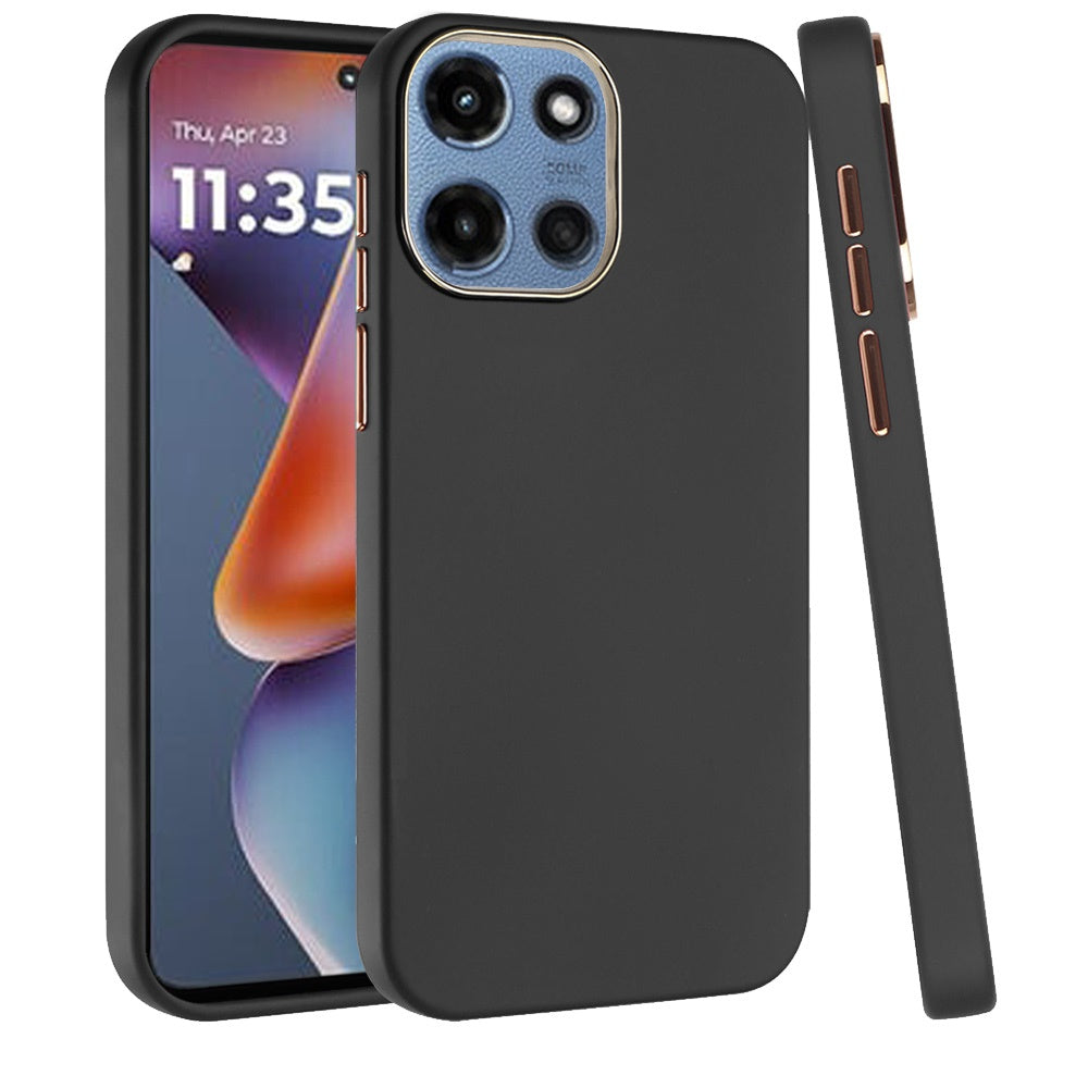 For Motorola Moto G 5G 2025 Hybrid Armor Shockproof, Durable Bumper Rubber Gummy Gel Slick Hard PC Silicone TPU Case Cover