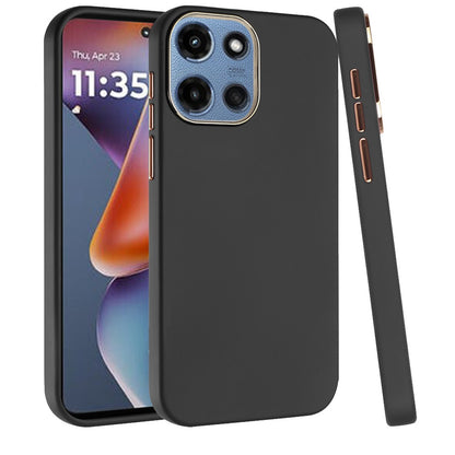 For Motorola Moto G 5G 2025 Hybrid Armor Shockproof, Durable Bumper Rubber Gummy Gel Slick Hard PC Silicone TPU Case Cover