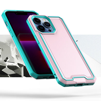 For Motorola Moto G 5G /Moto G 2025 Tough Modern Fused Hybrid Armor Hard PC TPU Rubber Shockproof Drop Protection Impact Case Cover Pink Teal