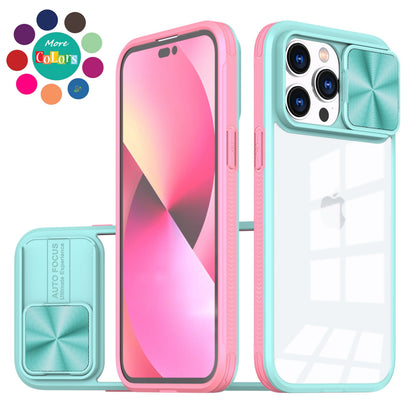 For Samsung Galaxy A15 5G Hybrid Cases with Sliding Camera Cover Transparent Shockproof Bumper TPU Protective Case Cover