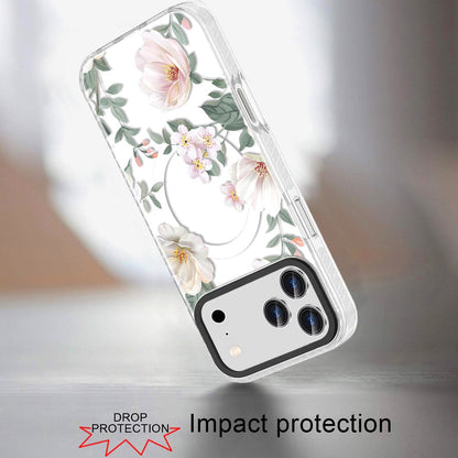 For Apple iPhone 17 Pro Max Magnetic Hybrid Stylish Design IMD Pattern, Compatible with MagSafe, Slim TPU Case Cover