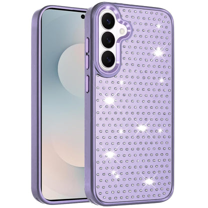 For Samsung Galaxy S26 Bling Diamond Metallic, Full Sparkle Chrome Edged Hybrid Protective Shockproof Case Cover