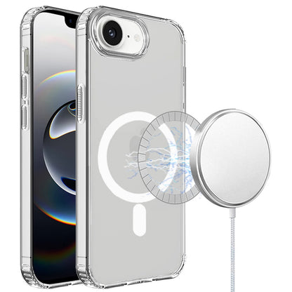 For Apple iPhone 17E /16E Classic Hybrid True Transparent Shockproof Back Magnetic Case Compatible with MagSafe Case Cover Clear