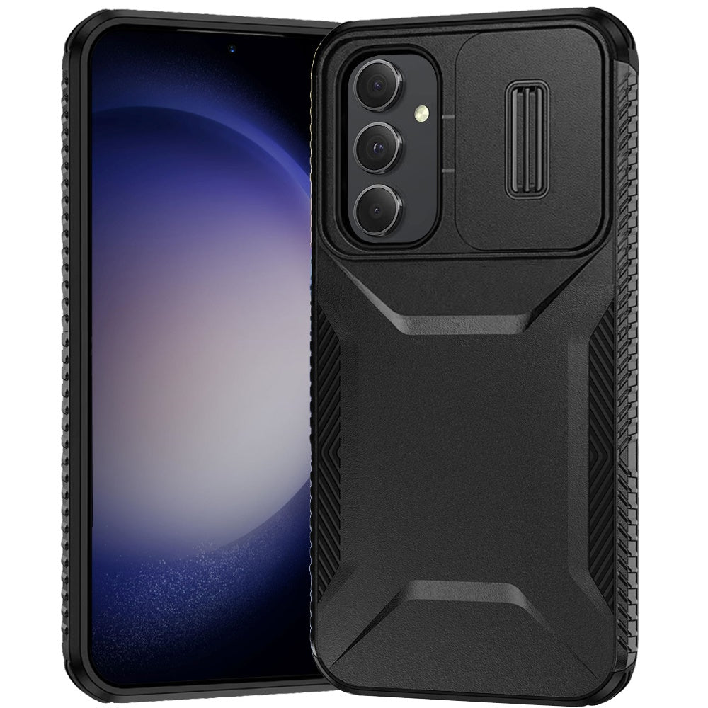 For Samsung Galaxy S26+ / S26 Plus Slim Fit Shockproof Hybrid with Slide Camera Window Covering, Rugged Tpu Silicone Hard PC Bumper Case Cover