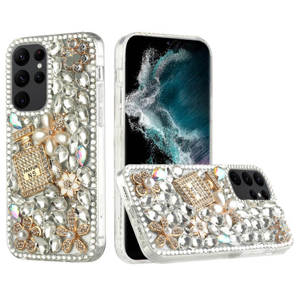 For Samsung Galaxy S25 EDGE Bling Crystal 3D Full Diamonds Luxury Sparkle Rhinestone Hybrid Protective Case Cover
