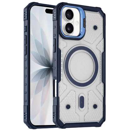 For Apple iPhone 17 Transparent Tough Dotted Magnetic Case with Camera Stand & Hybrid Grip Shockproof Case Cover