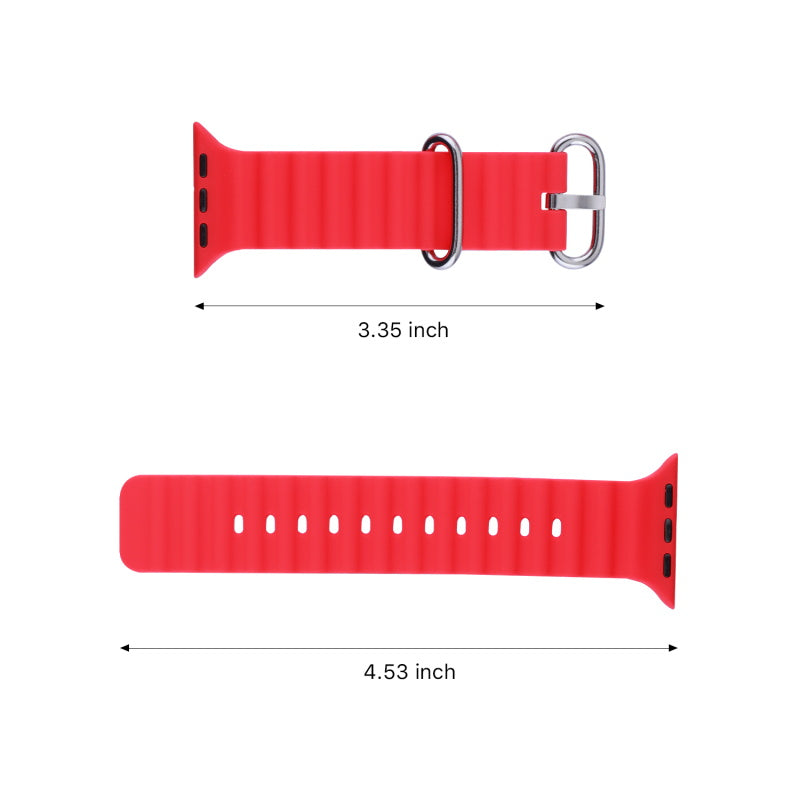 echelon ComfyFit Silicone Strap for Apple Watch Series 9 41mm/Watch Series 10 42mm / Watch SE (2022) 40mm - Red, Apple Watch Accessories