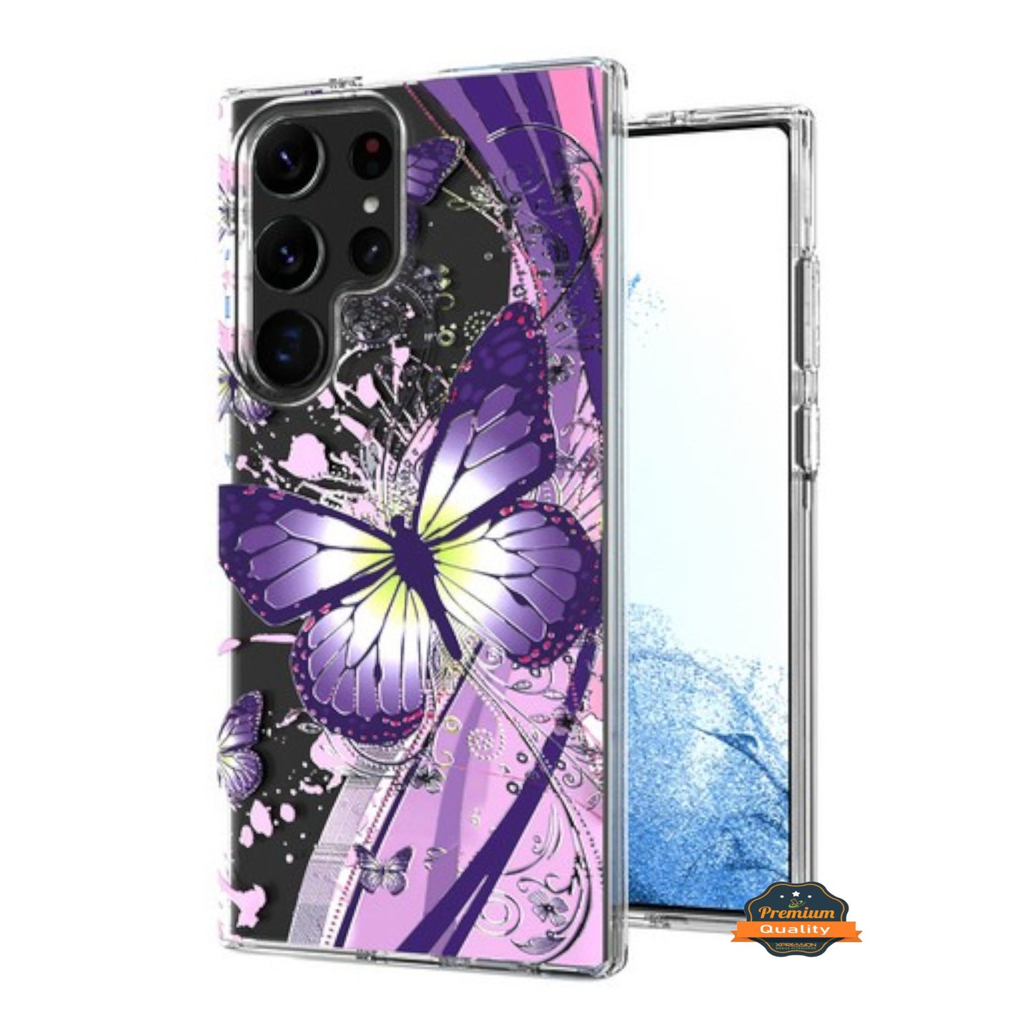 For Motorola Moto G 5G 2025 Hybrid Clear Frame with Trendy Pattern Design, Shockproof Hard Back & TPU Rubber Case Cover