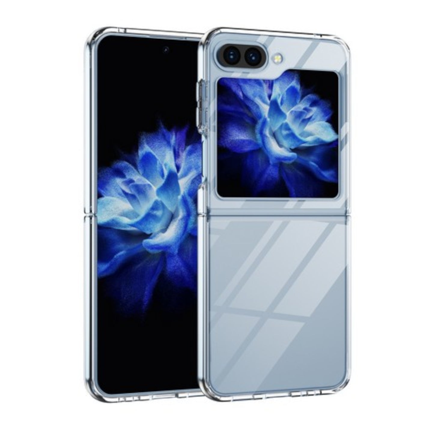 For Motorola Razr+ 2025, Motorola Razr+ Plus (2025) Acrylic Hybrid Clear Hard Back Cover Slim Thin Fit TPU Hard PC with Frame Bumper Protection Case Cover Transparent