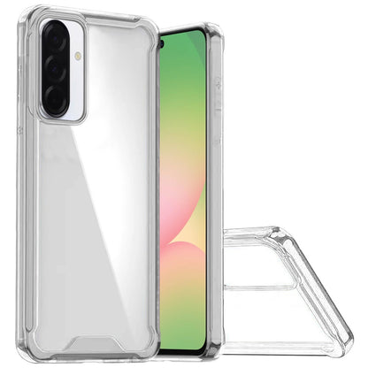 For Samsung Galaxy A57 Clear Colored Shockproof Transparent Hard PC + Rubber TPU Hybrid Bumper Shell Slim Protective Case Cover Clear