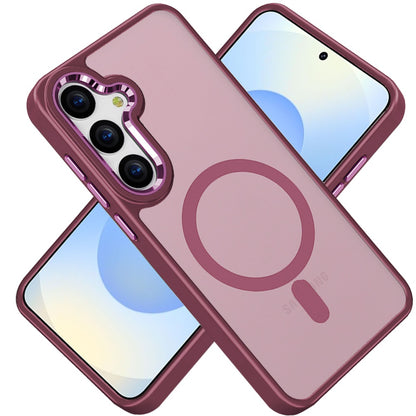 For Samsung Galaxy S25 /S24 MagSafe Compatible Transparent Greatest Clear Acrylic with Color Frame Thick Hybrid TPU Hard Case Cover