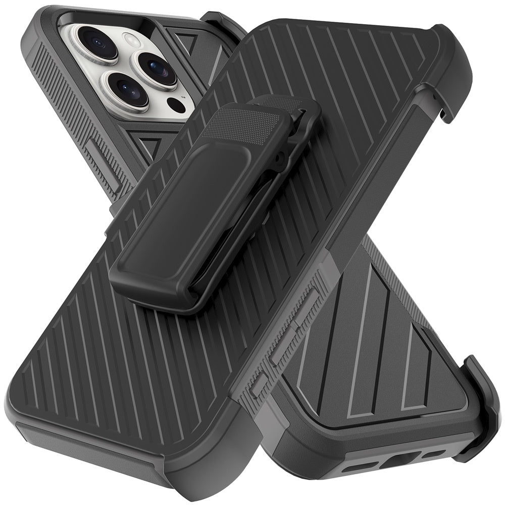 For Apple iPhone 17E /16E Rugged 2in1 Armor Combo Belt Clip Holster, Non-Slip Tough Hybrid lined Shockproof Case Case Cover