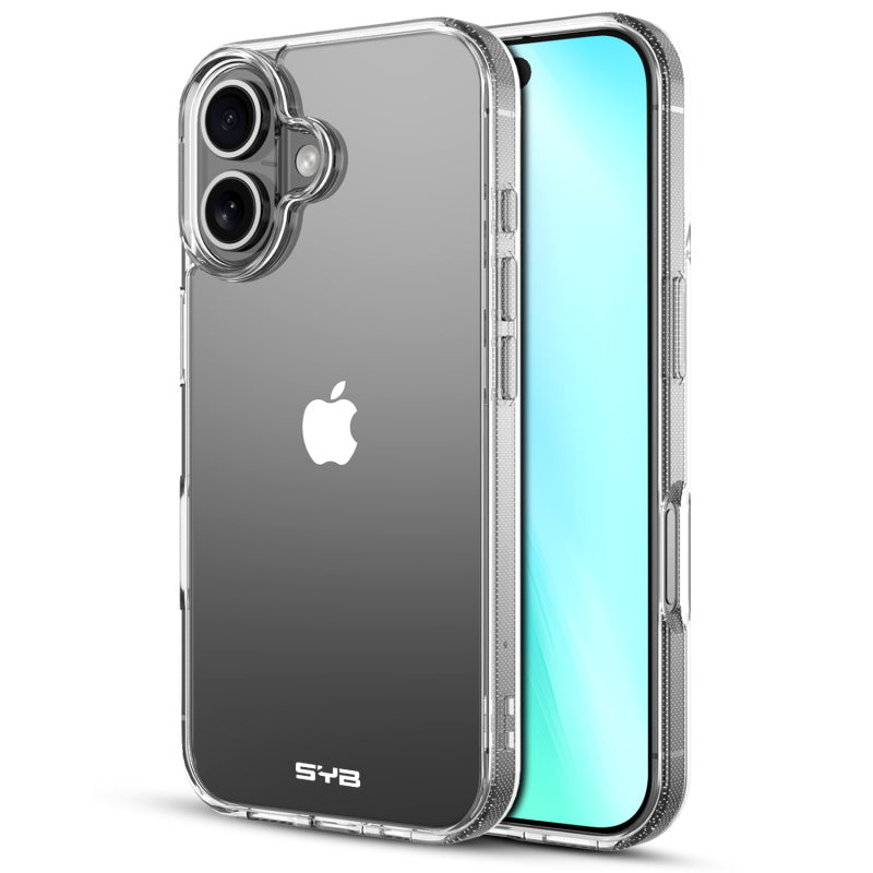 For Sturdy Case Gummy Rubber Hard Silicone TPU Slim Fit Cover for Apple iPhone 16 Plus - Highly Transparent Clear Case Cover Clear