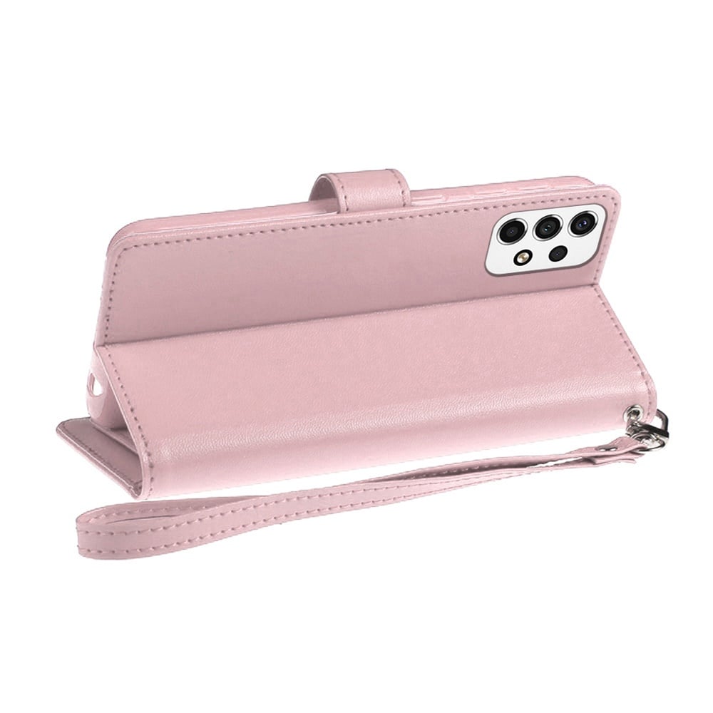 For iPhone 14 Pro Max (6.7") Wallet Case with ID/ Card Holder, Wristlet Strap, Magnetic TPU Protective Shockproof Folio Flip Case Cover