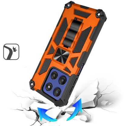 For Motorola Moto G Stylus 5G 2026 /2025 Hybrid Shockproof [Military Grade] Rugged Protective with Magnetic Car Mount & Invisible Stand Case Cover Cosmic Orange
