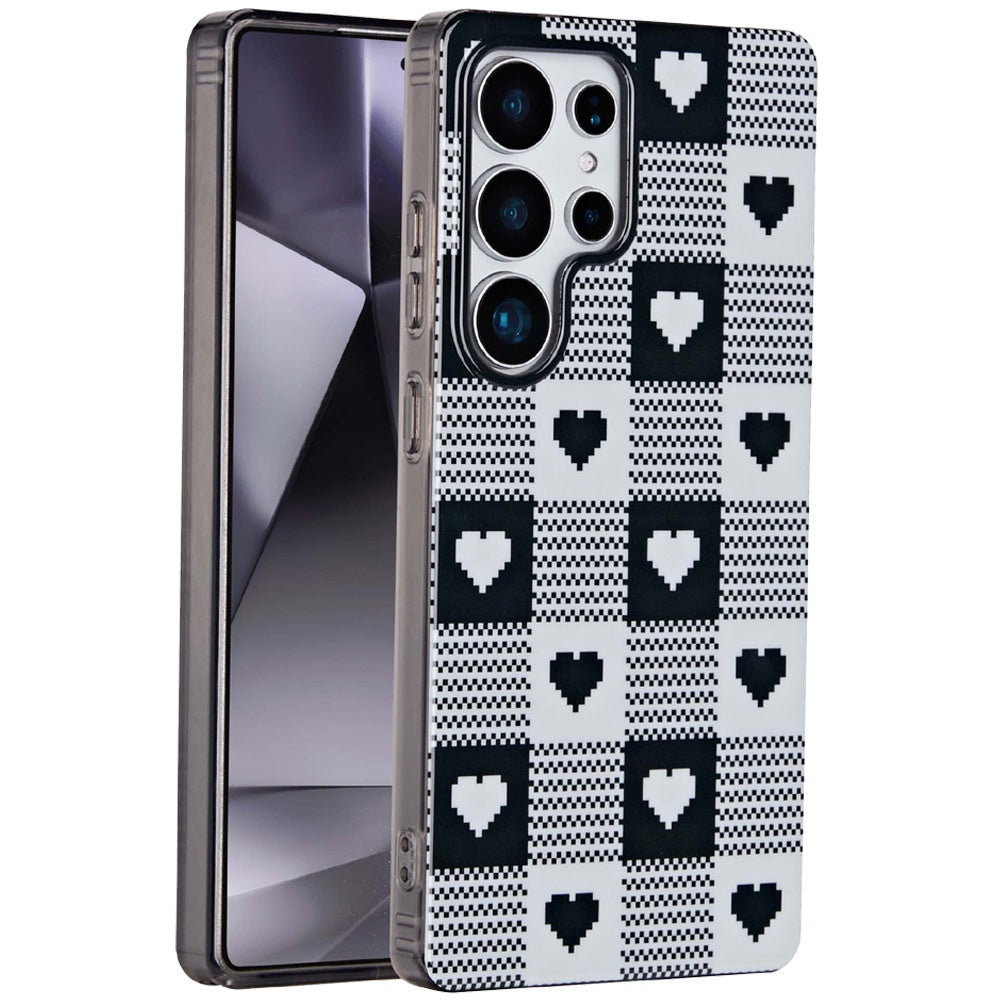 For Samsung Galaxy S25 Ultra Fashion Layer Design Slim IMD TPU Protective, Shockproof Hybrid Stylish Durable Hard PC Case Cover