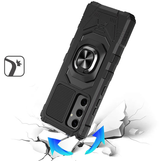 For Samsung Galaxy S26 Hybrid Dual Layer with 360° Rotate Magnetic Ring Stand Holder Kickstand TPU Rugged PC Shockproof Case Cover