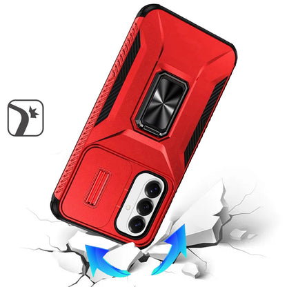 For Samsung Galaxy S26+ / S26 Plus Case, Camera Cover with Magnetic Rotation Ring Stand, Military Grade Hybrid Hard TPU Shockproof Case Cover