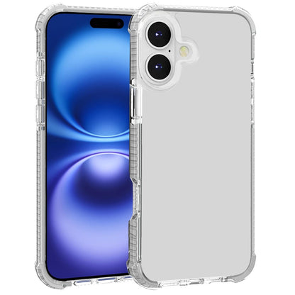 For Apple iPhone 17 Hybrid Transparent Acrylic Rubber Gummy Hard PC Silicone TPU Color Bumper Frame Shockproof Case Cover Clear / White
