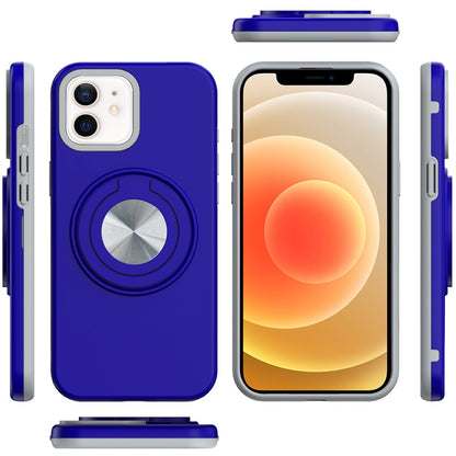 For Samsung Galaxy A37 Metal Matte Hybrid with Invisible Rotational Ring Stand, Car Mount Friendly, Military Grade Slim Fit Sturdy Case Cover