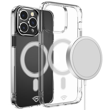 Apple iPhone 16 (6.1") Premium Clear Hybrid Built-in Magnetic Compatible with MagSafe Slim Thick TPU Bumper