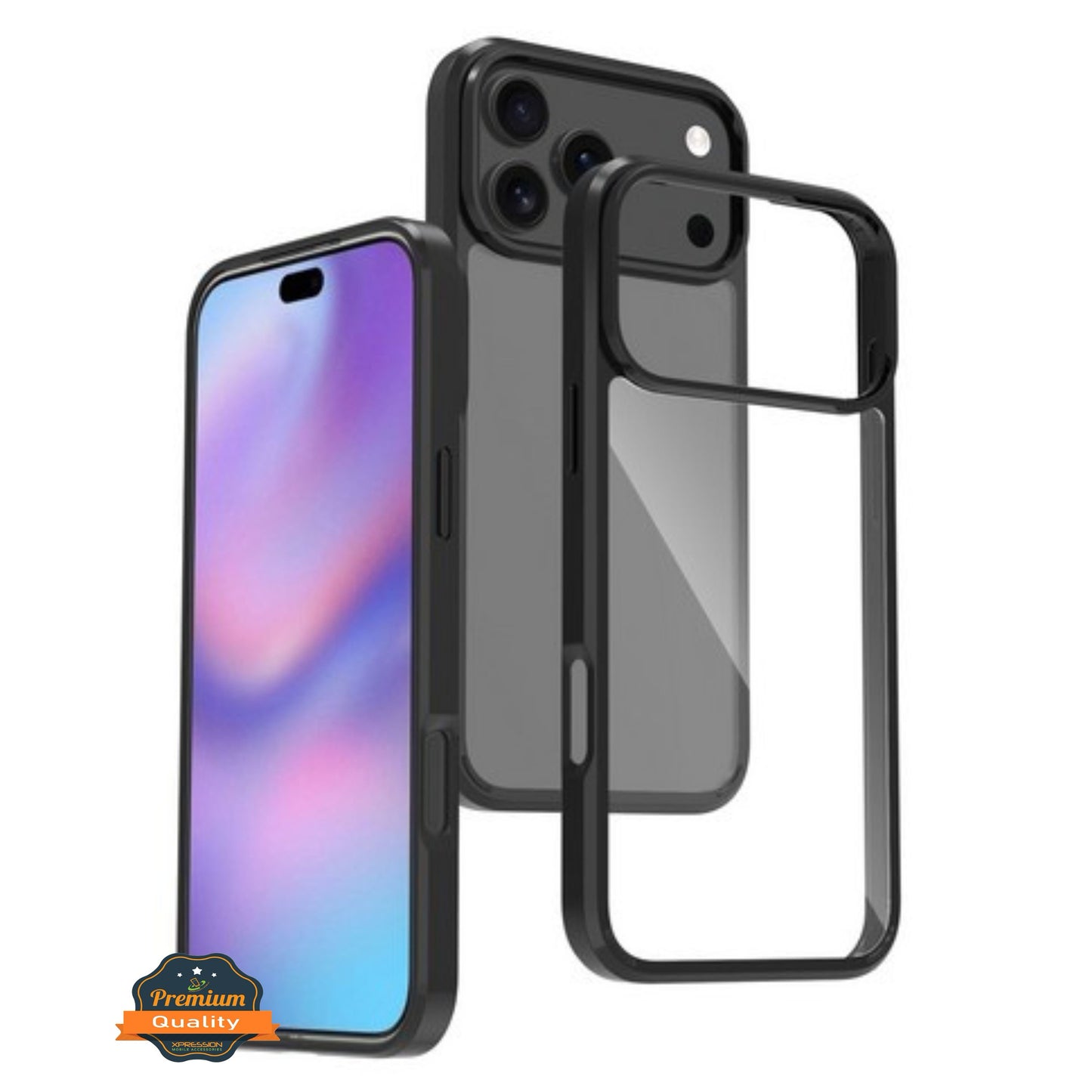 For Apple iPhone 17 Pro Crystal HD Clear Back Hybrid Case TPU Bumper Frame Slim Shockproof Hard Defender Case Cover