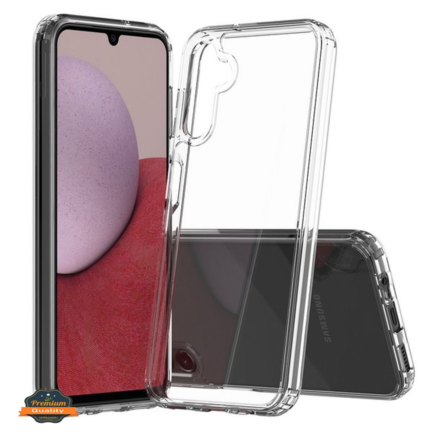 For Samsung Galaxy A17 5G Crystal HD Clear Back Hybrid Case TPU Bumper Frame Slim Shockproof Hard Defender Case Cover Clear