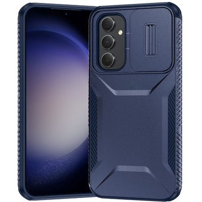 For Samsung Galaxy S24 FE /Fan Edition Shockproof Hybrid with Slide Camera Window Covering, Rugged Tpu Silicone Hard PC Bumper Case Cover