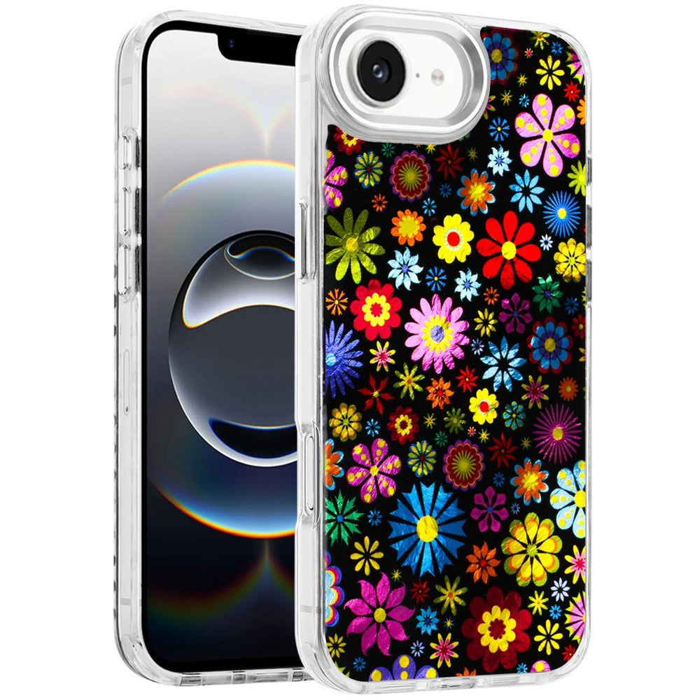For Apple iPhone 17E /16E Fashion Beautiful Epoxy Design Hybrid Fashion Stylish TPU Protective, Shockproof Hybrid PC Case Cover