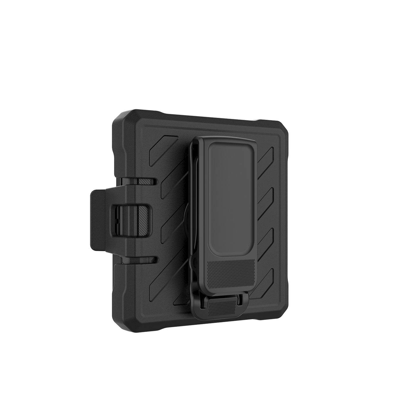 For Motorola Razr 2024 Premium Design Hybrid lined with Belt Clip Holster Shockproof Rugged Textured 2in1 Non Slip Tough Case Cover Black