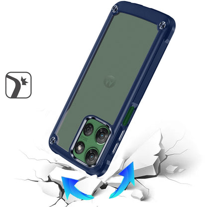 Hybrid Transparent Rubber with Metal Buttons & Camera Edges Hard TPU Corner Frame Bumper