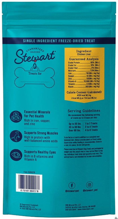 Stewart Chicken Liver Freeze Dried Dog Training Treats [Dog Supplies] 16 oz