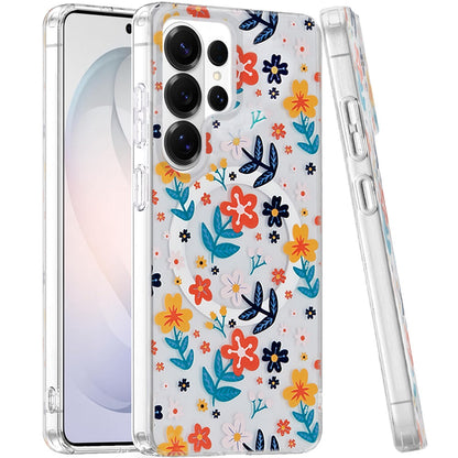 Phone Case for Samsung Galaxy S26 Ultra Shockproof Dual Layer TPU IMD Print Rugged Anti-Slip Grip Drop Protection Scratch Resistant Slim Fit Glossy Floral Heart Aesthetic Cover