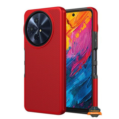 For TCL 60 XE NXTPAPER Dual Layer Slim & Tough Hybrid Shockproof Heavy Duty Rubber TPU Matte with Textured Rugged Shell Protection Case Cover